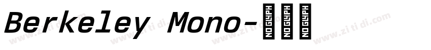Berkeley Mono字体转换